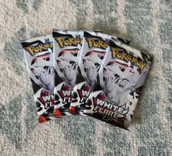 Pokemon TCG SV White Flare Booster Pack Lot Of 4 Factory Sealed Fast Shipping - Image 1