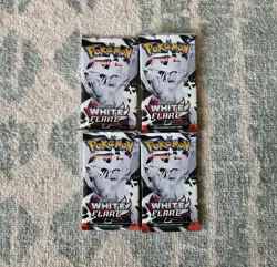 Pokemon TCG SV White Flare Booster Pack Lot Of 4 Factory Sealed Fast Shipping - Image 3