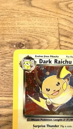 Pokemon Company Dark Raichu Team Rocket Holo Secret Rare 83/82 ENG Unlimited - Image 2