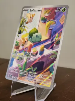 Bulbasaur Stellar Crown Illustration Rare Holo 143/142 English - Image 2