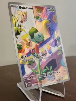 Bulbasaur Stellar Crown Illustration Rare Holo 143/142 English - Image 3