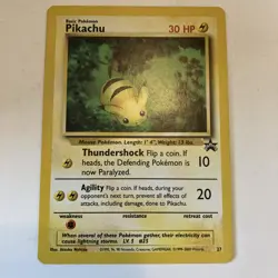 Pikachu Black Star Promo #27 Non-holo Pokemon TCG Card Nintendo 2000 - Image 1