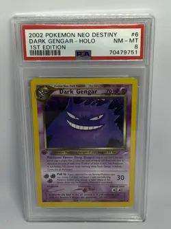 Pokemon TCG Dark Gengar 6/105 Neo Destiny 1st Edition Holo PSA 8 2002 - Image 2