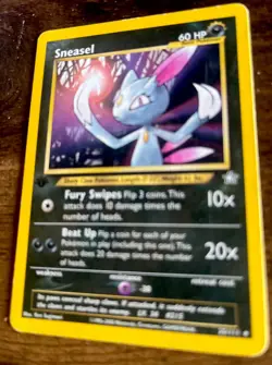 SNEASEL 25/111 Neo Genesis 1st EDITION non-holo rare Pokemon TCG card NM - Image 2