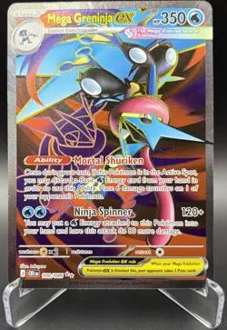 Pokemon Mega Greninja EX 100/086 Ultra Rare Full Art Holo Chaos Rising - Image 1