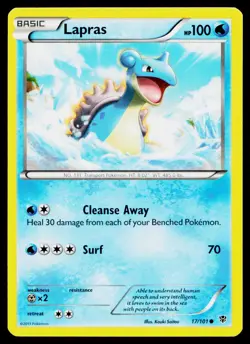 Lapras 17/101 Common Plasma Blast Pokemon Lightly Played - Image 1