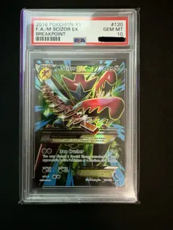 Pokemon TCG - M Scizor EX 120/122 Breakpoint Full Art Holo EN PSA 10 2016 - Image 1