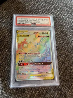Pokemon 2019 Naganadel & Guzzlord GX Secret Rare 260/236 Cosmic Eclipse PSA 10 - Image 1