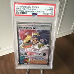 Pokemon Iris's Fighting Spirit ASC En Special Illustration Rare #292 PSA 10 Gem - Image 1