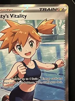 Pokemon TCG Misty Vitality Trainer Ultra Rare Holo 111/084 Near Mint Pack Fresh - Image 4