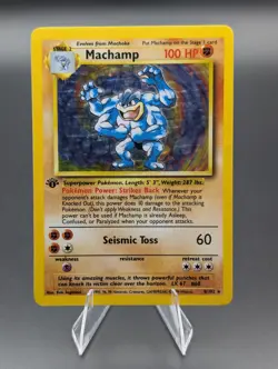 Machamp 8/102 Base Set 1st Edition Damaged Pokemon 8/102 - Image 1