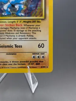 Machamp 8/102 Base Set 1st Edition Damaged Pokemon 8/102 - Image 3