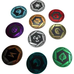 Pokemon 151 Mini Tin Jumbo 2" Energy Holo Collectors Flip Coin Complete Set - Image 1