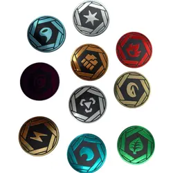 Pokemon 151 Mini Tin Jumbo 2" Energy Holo Collectors Flip Coin Complete Set - Image 2