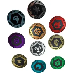 Pokemon 151 Mini Tin Jumbo 2" Energy Holo Collectors Flip Coin Complete Set - Image 3