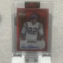 2025 Leaf Metal Halloween Paul Krause Prismatic Blood Auto /13 Vikings - Image 1