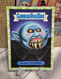 Garbage Pail Kids Sticker Topps 2019 Revenge Of Horror-Ible Green Blood Tucker - Image 1