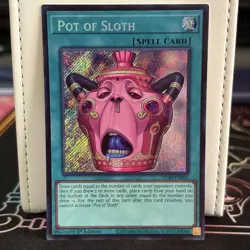 1st Edition Pot Of Sloth Secret Rare CORI-EN061 Yugioh Card - Image 1