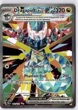 Pokemon Prismatic Evolutions Dragapult EX Sir 165/131 NM Condition - Image 1