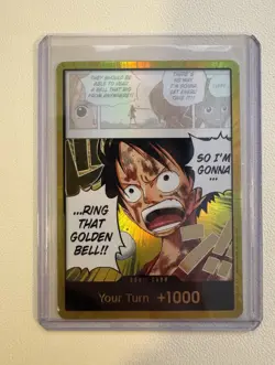 Bandai One Piece Luffy Ring That Golden Bell!! Gold Don English - Image 1