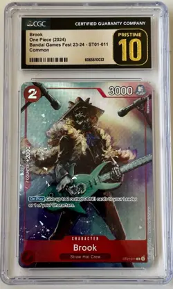 One Piece TCG CCG Brook ST01-011 Bandai Games Fest 2024 Pristine 10 CGC Graded - Image 1