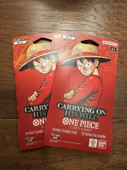 x2 One Piece TCG OP-13 Carrying On His Will Sleeved Booster Pack OP13 - Image 1
