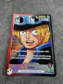 One Piece CCG Sabo OP13-004 Carrying on His Will Alternate Art Holo Leader 5000 - Image 3