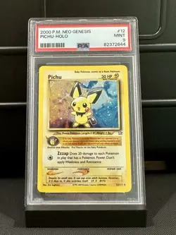 2000 POKEMON NEO GENESIS #12 PICHU-HOLO PSA 9 - Image 1