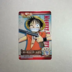 RARE Monkey D. Luffy - No.12 - One Piece Ice Card 2005 Bandai Japan B470 LL - Image 1