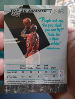 1992-93 Fleer Ultra - Michael Jordan #216 Basketball Card - Image 2