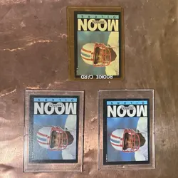 Topps 1984 Warren Moon Houston Oilers Rookie #251 Football Card Lot (3) - Image 1