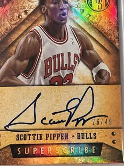 2013-14 Panini Gold Standard Scottie Pippen Superscribe On Card Auto Bulls 26/49 - Image 2