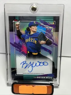 2026 Topps Finest Bryan Woo On Card Auto Mariners Autograph FA-BWO - Image 1