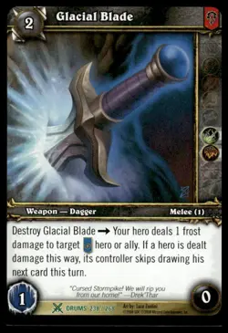 Glacial Blade 238/268 Drums of War 2008 World of Warcraft TCG NM - Image 1