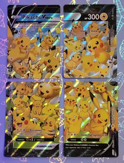 2021 Pikachu V-Union 4-card set Black Star Promo card NM - Image 1