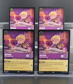 Disney Lorcana Arthur - Wizard's Apprentice 35/204 Rise of the Floodborn 4 Cards - Image 1