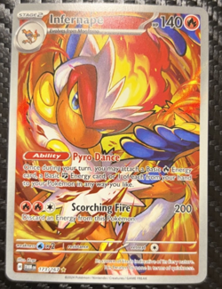 Pokemon TCG Infernape Card Twilight Masquerade Illustration, Rare, 173/167 NM - Image 1