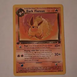Pokemon TCG Dark Flareon 35/82 Team Rocket 1st Edition Card Nintendo English - Image 1