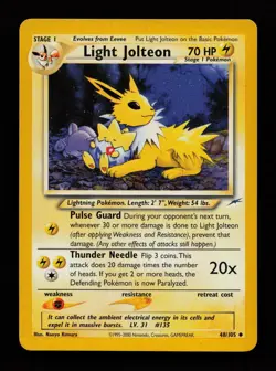 Light Jolteon 48/105 Unlimited Uncommon Neo Destiny Pokemon Cards - Image 1