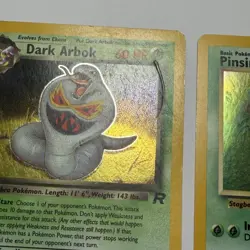 Lot Of 4 Vintage Pokemon TCG WOTC Holo Rare Cards Clefairy Pinsir Dark Arbok - Image 3