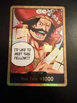 DON!! Card (Gol.D.Roger) (Gold) DON!! Carrying On His Will One Piece Foil NM - Image 1