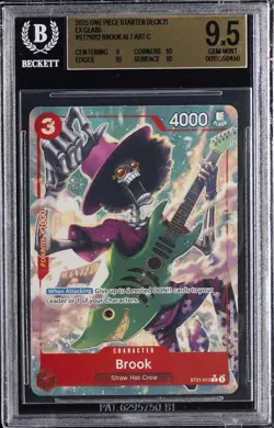 2025 ONE PIECE CARD GAME STARTER DECK 21 EX -GEAR5- BROOK ALT ART C BGS 9.5 - Image 1