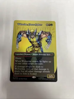 Wolverine Fierce Fighter Borderless Foil Card #0378 MTG LP - Image 1