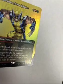 Wolverine Fierce Fighter Borderless Foil Card #0378 MTG LP - Image 2