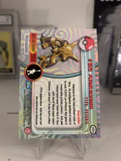 Alakazam #65 Topps TV Animation Edition 1999 Pokemon Card NM - Image 2