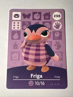 238 Friga Amiibo Card 238 Series 3 Animal Crossing Nintendo Switch NA Region - Image 1