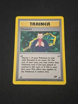 Giovanni 104/132 Gym Challenge Regular Black Star Rare WOTC Pokemon TCG LP - Image 1