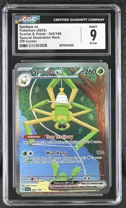 CGC 9 Spidops EX 243 S&V Base Secret Illustration Rare Pokemon Card OC ERROR - Image 1
