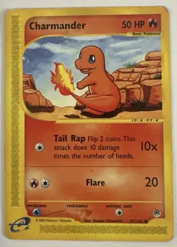 Charmander - 97/165 - Common - Expedition - Pokemon Card - HP/DMG - Image 1