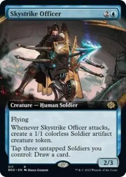 Skystrike Officer (Extended Art) -Foil Near Mint MTG The Brothers' War - Image 1